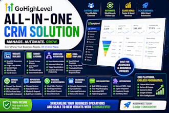 set up gohighlevel CRM, website, workflow, email templates, go high level expert