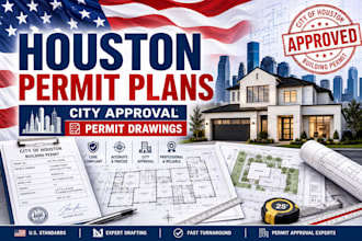 create permit drawing for houston permit approval