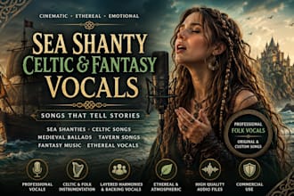 composed sea shanty, folk music, ethereal vocals, irish celtic, medieval fantasy
