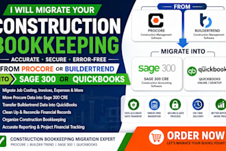 migrate your construction bookkeeping into sage 300 or quickbooks from procore