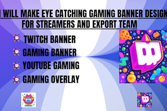 make eye catching gaming banner designs for streamers