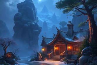 create fantasy environment concept art