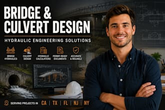 create bridge and culvert hydraulic engineering designs
