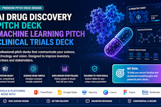 design ai drug discovery pitch deck machine learning pitch clinical trials deck
