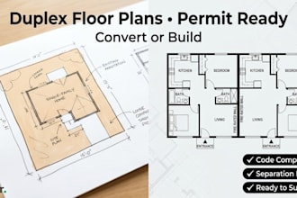 duplex floor plan design for permit