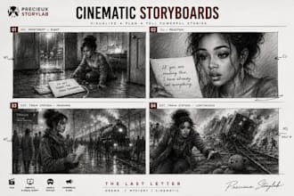 design cinematic storyboards that help filmmakers brands and artists visual