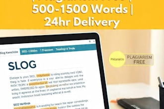 write SEO optimized plagiarism free blog articles for your website