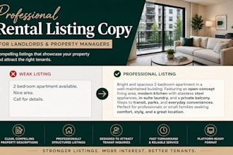 create professional rental listing copy for landlords and property managers