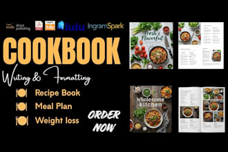 write recipes for your cookbook, recipe ebook, and custom meal plan