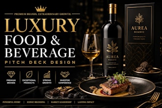 design luxury food and beverage investor pitch deck