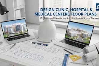 design clinic, hospital and medical center architectural floor plans