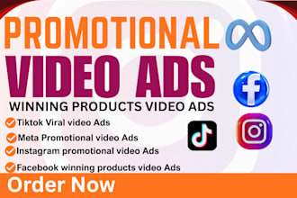 create viral tiktok video ads, facebook video ad and meta dropshipping short ads
