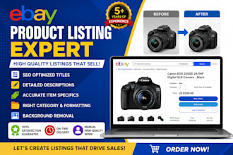do ebay listing, ebay product listing, ebay SEO optimized, ebay lister