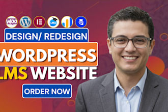 develop and customize a professional wordpress lms website elearning website