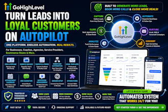 build gohighlevel lead generation funnel and appointment booking automation
