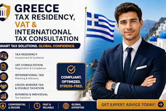 provide greece tax residency, vat and international tax consultation