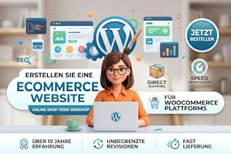 erstellen sie eine ecommerce website, einen online shop oder webshop woocommerce