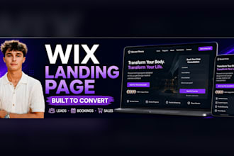 design wix landing page, wix sales page and landing page design