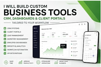 build custom business tools CRM dashboards and client portal