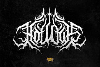 design an extreme death metal band logo