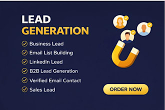 email lists, linkedin lead and generate b2b qualified leads for your company