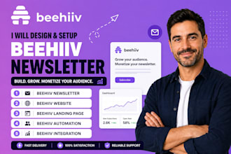 redesign beehive landing page design beehiiv newsletter setup beehive website