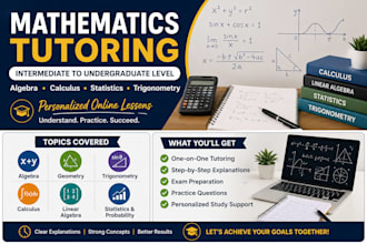 do mathematics tutoring for intermediate to undergraduate level students