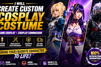 create custom cosplay costume, game cosplay, cosplay commission
