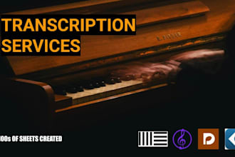 transcribe audio to midi, sheet music or tab