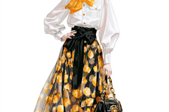 draw a fashion or editorial illustration, sketch, commercial