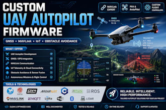 build uav autopilot firmware with gnss, mavlink, and obstacle avoidance