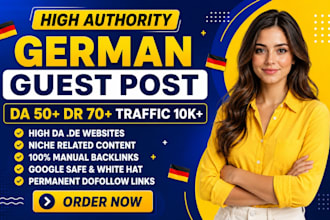 do SEO manual german backlinks via german guest post and de link building
