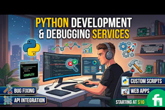 create and debug python codes of any type