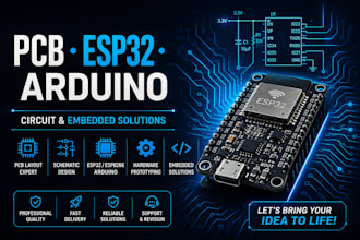 design pcb, esp32, esp8266, arduino,schematics and make hardware protyping