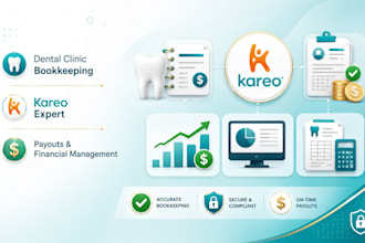 manage dental clinic bookkeeping and payouts in kareo