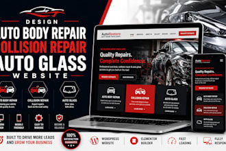 design auto body repair, collision repair, auto glass website