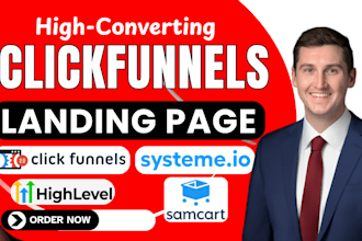 build click funnels sales funnel, systeme io landing page, samcart, gohighlevel