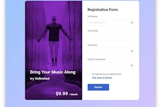 create a professional form page within 24 hours