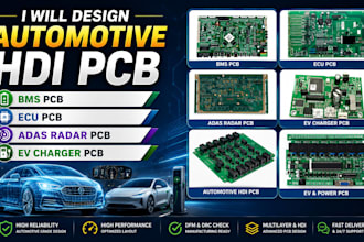 design automotive hdi pcb bms pcb ecu pcb adas radar pcb and ev charger pcb