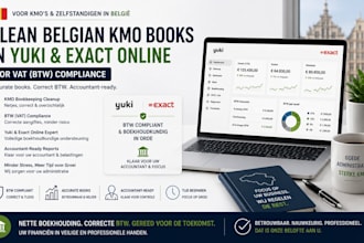 clean belgian kmo books in yuki exact online for vat compliance and e invoicing