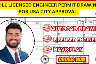 licensed engineer permit drawings for USA city approval