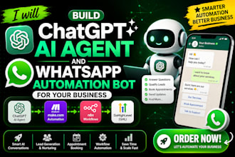 build a chatgpt ai agent whatsapp automation bot for your business