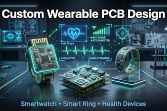 design custom wearable pcb smartwatch, smart ring and health monitoring devices