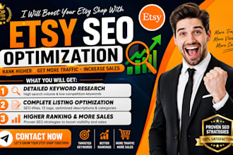do etsy SEO optimization and rank your etsy listings on page