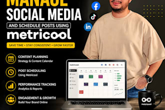 manage social media and schedule posts using metricool
