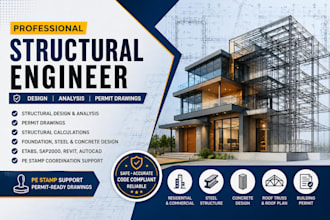 usa structural design permit drawings structural calculations and pe stamp fl