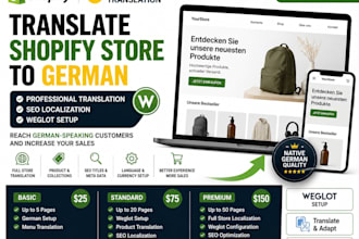 translate shopify website store to german SEO localization and weglot setup