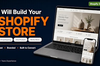 build a shopify dropshipping store and one product store