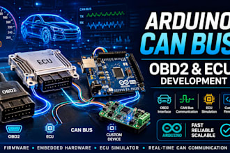 develop arduino can bus obd2 ecu simulator firmware and embedded hardware device