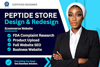build peptide website, fda complaint research, peptide ecommerce website SEO